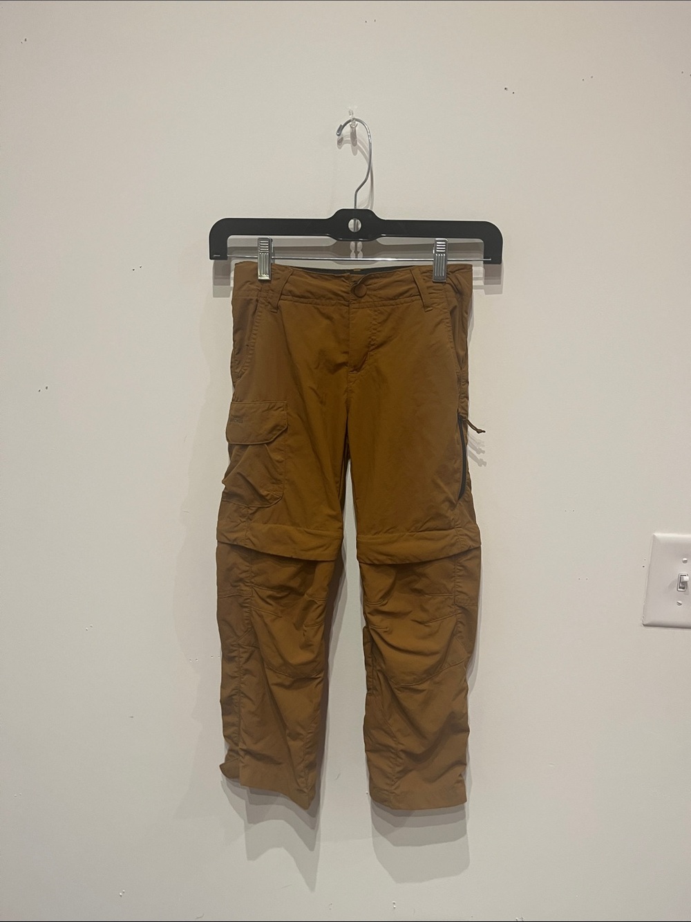 Boys QUECHUA Convertible Cargo Pants - Brown